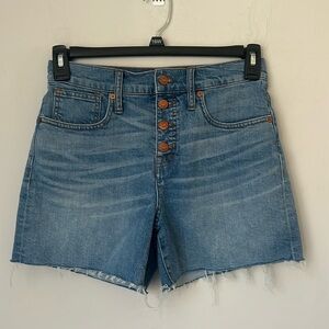 Madewell Women’s Cut Off Denim Shirts High Rise Button Fly Size 26 🗝️